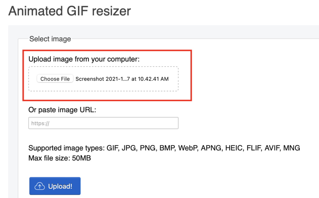 Step 1 Browse your device and select a GIF for resizing