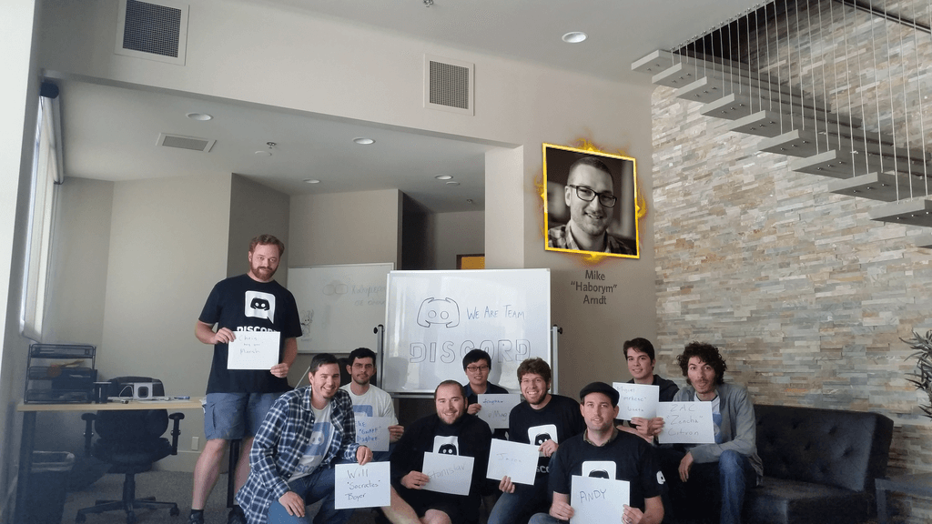 Discord developers at an AMA session following the app's release in 2015.