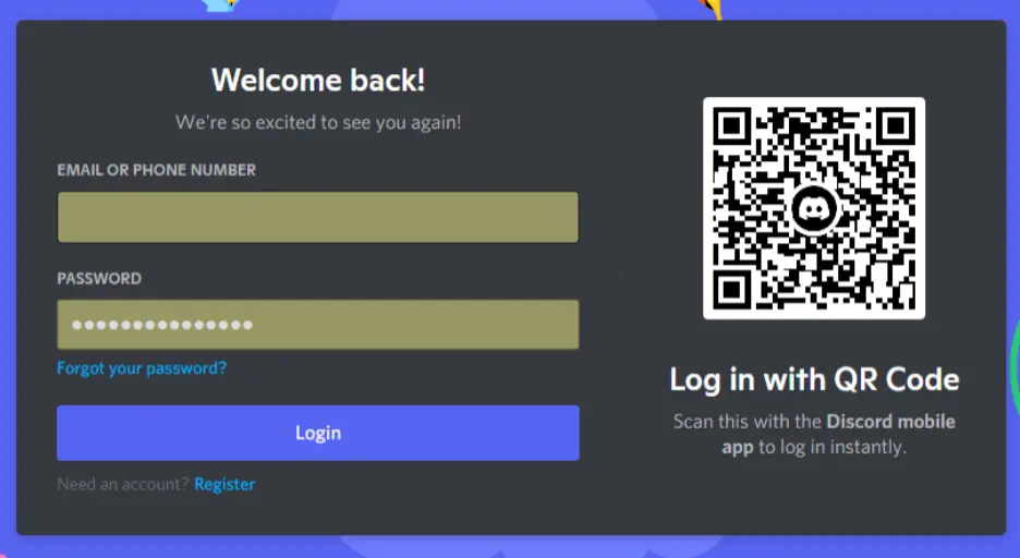 Step 1: Log in to Discord 