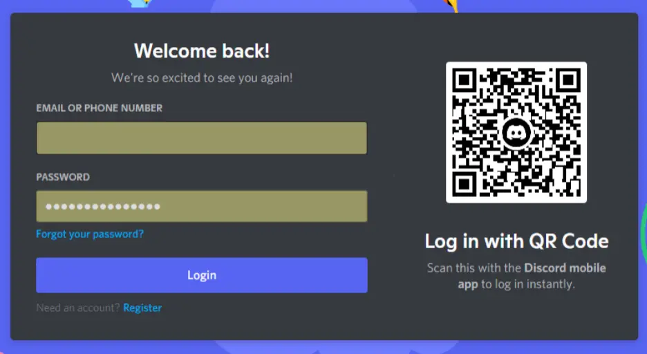 Early Support Discord - Step 1: Log into your Discord account 