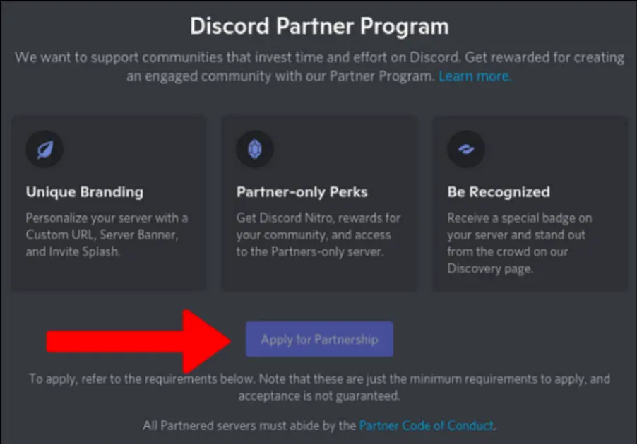 Step 3: Apply for Partnership