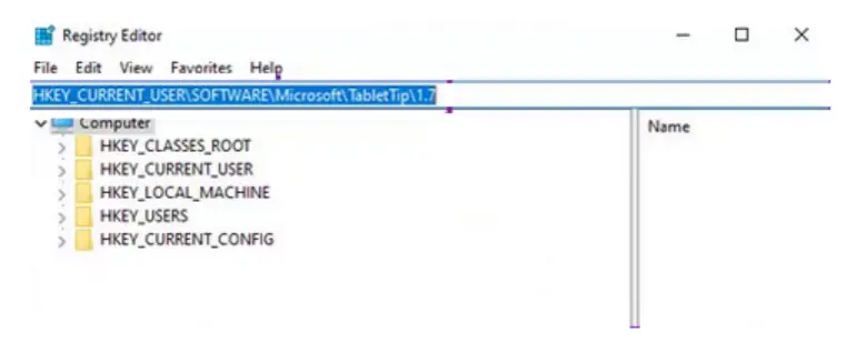 Step 3: Enter address to edit autocorrect onto the Registry Editor