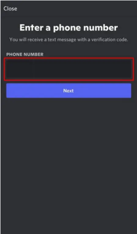 Step 4: Enter your Phone Number