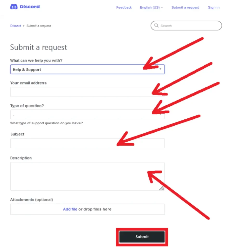 Step 5: Write a description and Click Submit