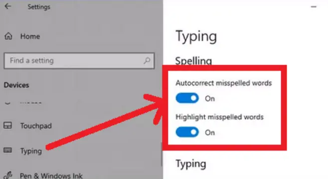 Step 6: Toggle on autocorrect options