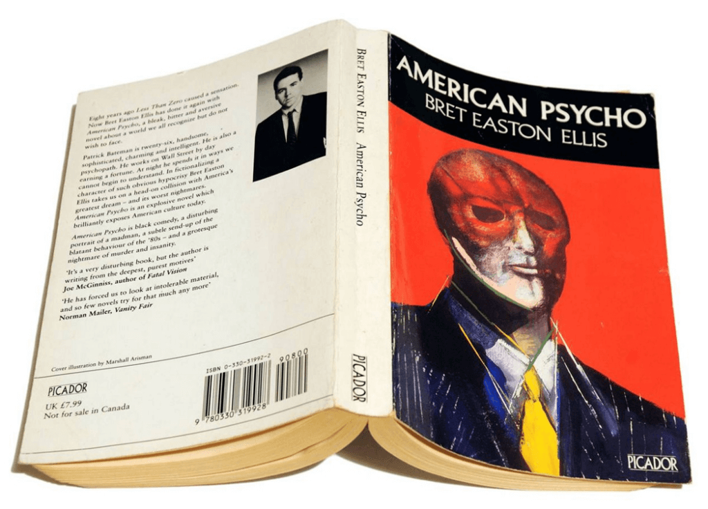 The American Psycho book by Bret Easton Ellis