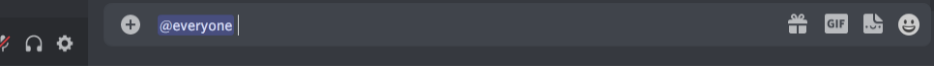 Step 4: Type @everyone before your message 