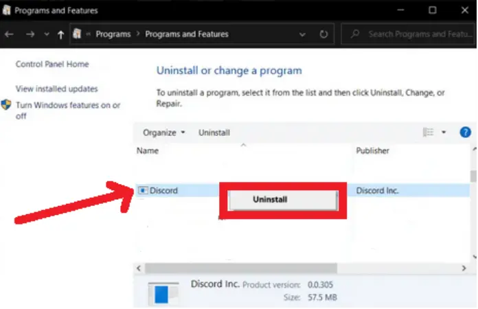 Discord Spell Check Windows 7 - Right-click on Discord and click ‘Uninstall’