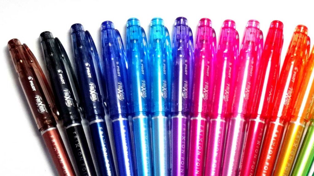 Pens that write like pencils