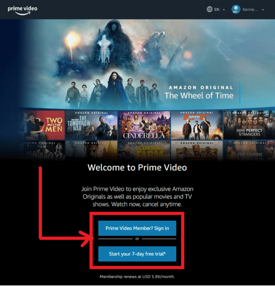 Add Your Mobile Number to Enable Prime Gaming - Click on ‘Prime Video Member? Sign In’