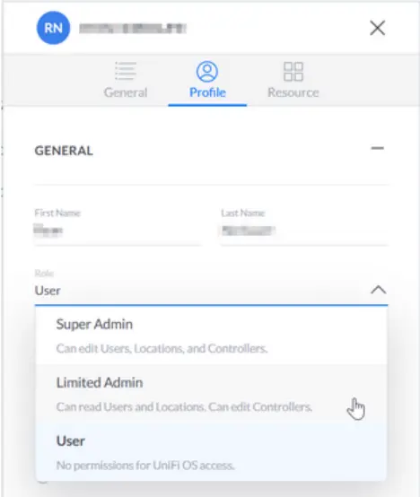 Unifi Protect Login - Tap Add Role