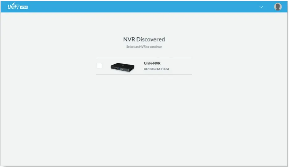 Allow setup to discover your NVR