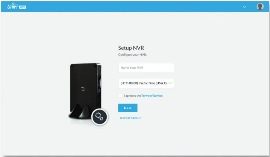 Select NVR and click Continue