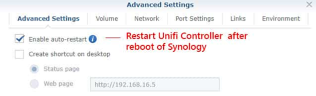 Ubiquiti NAS - Enable auto-restart