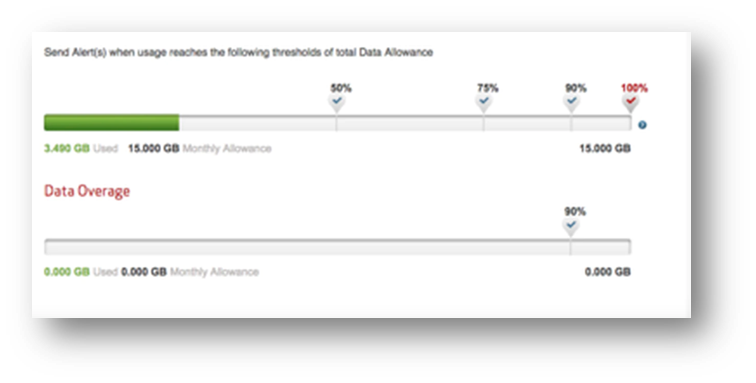 Verizon Fios Data Usage - Data Percentage