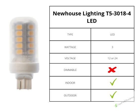 The Newhouse Lighting's T5-3018-4 LED light bulb is a great B921Xf replacement bulb because of its impressive features.