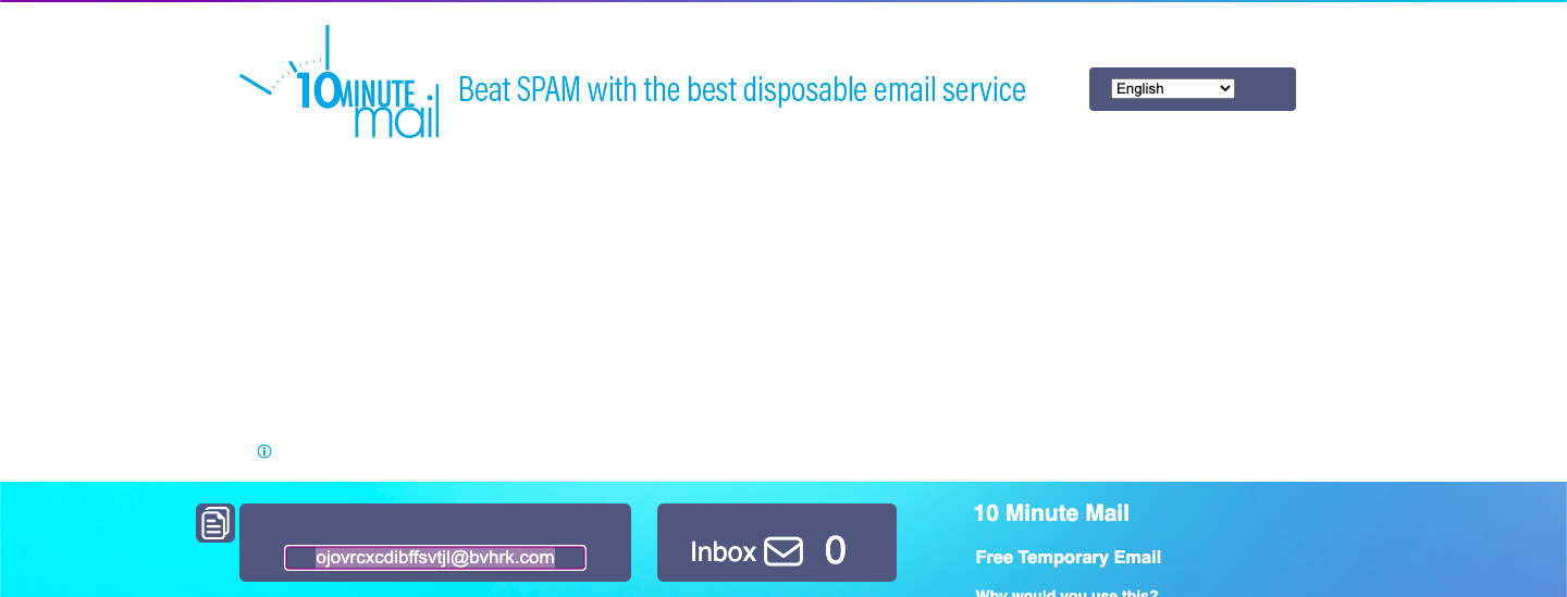 Temp mail for discord