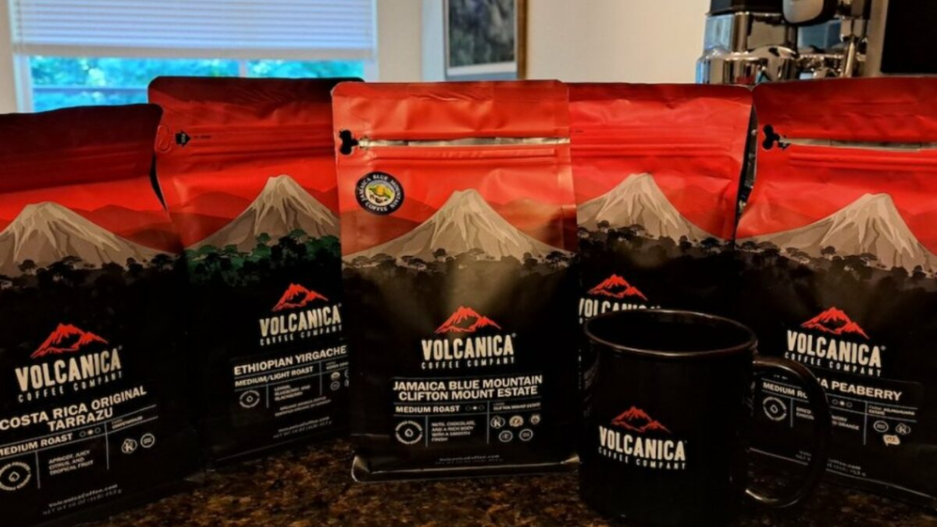 Bags of Volcanica Coffee 